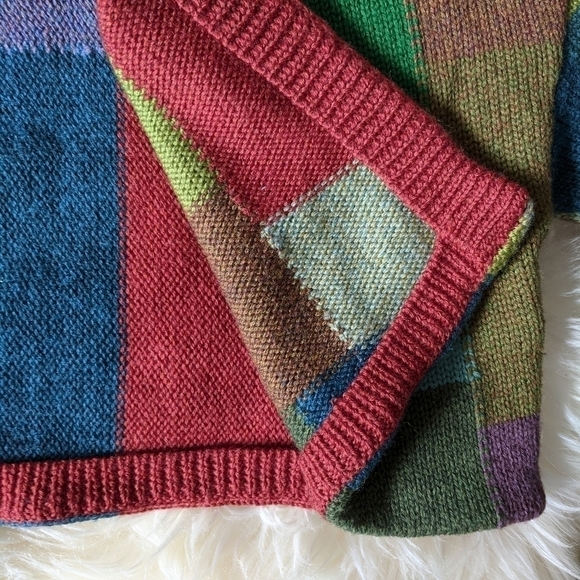 Vintage Patchwork knit Sweater - Picture 4 of 9